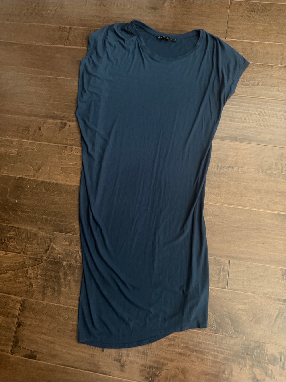 Athleta Navy Cap-Sleeve Midi Dress